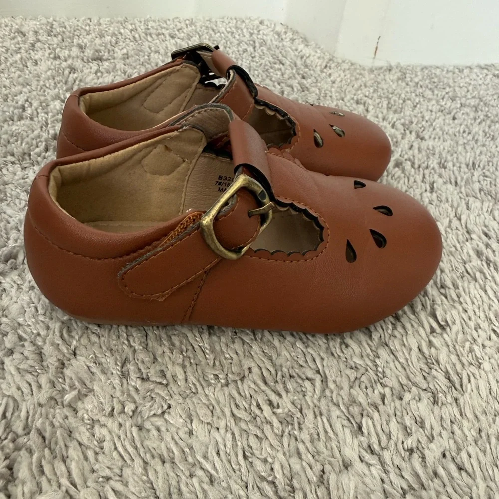 Felix and Flora Brown Mary Jane Kids Dress Shoes